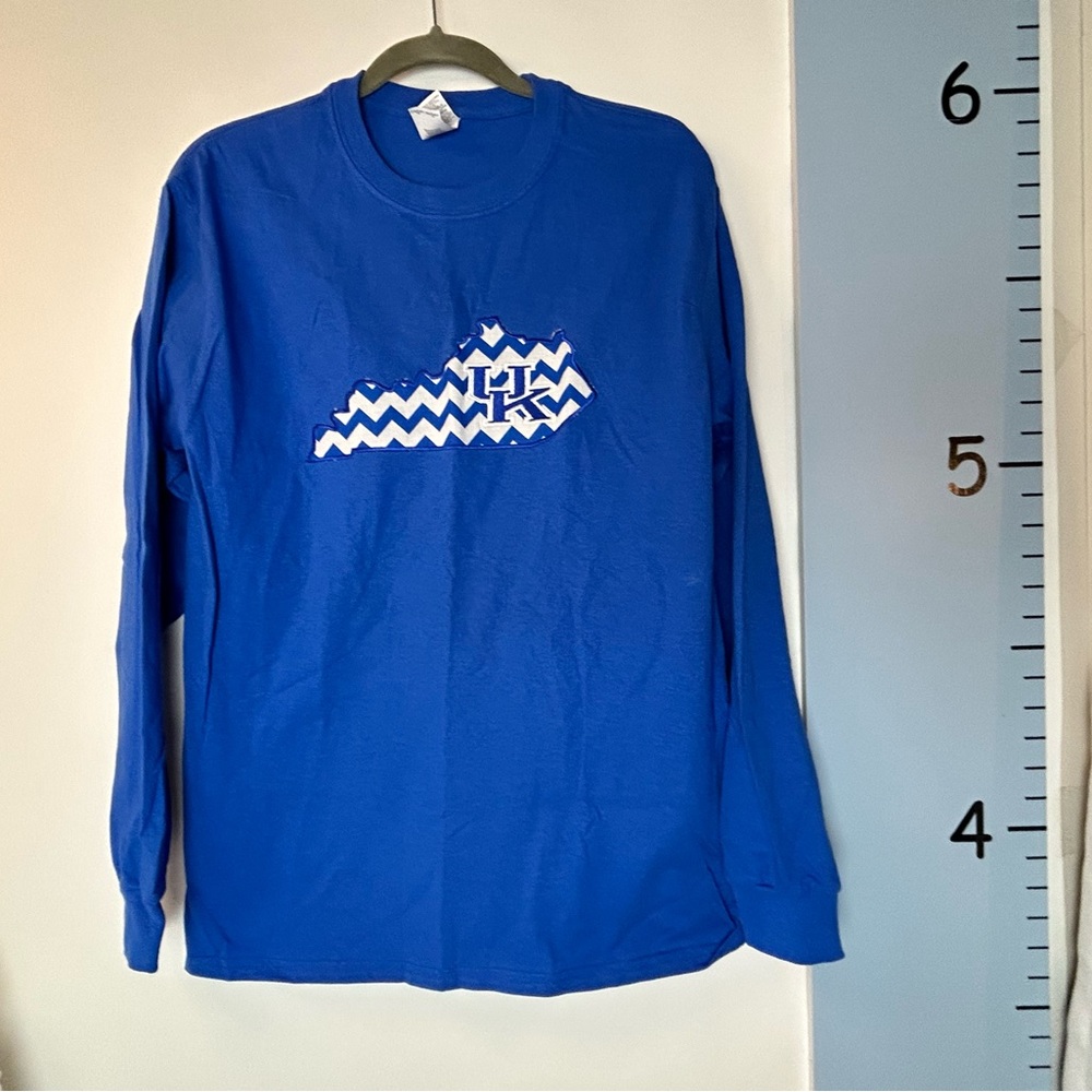 Gildan Blue T-Shirt "UK" Chevron‎ KY State Logo Men's Medium
